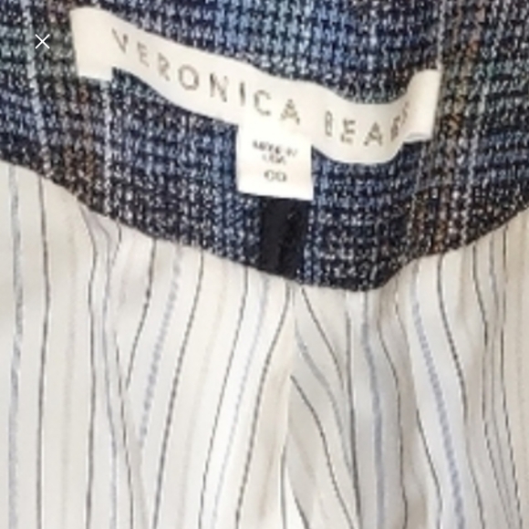 Veronica Beard 00 plaid Martel blue cotton dickey jacket Blazer Celebrity - Picture 10 of 14